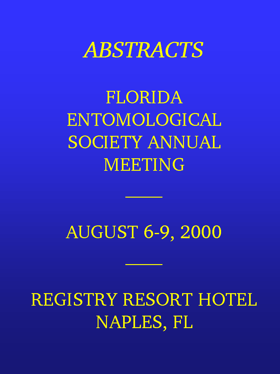 2000 Florida Entomological Society Annual Meeting Abstracts Icon