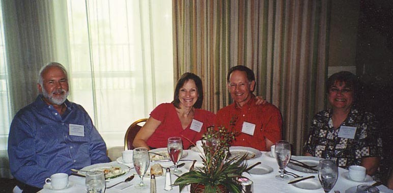The Lepplas at luncheon with Frank Petit and Nancy Epsky