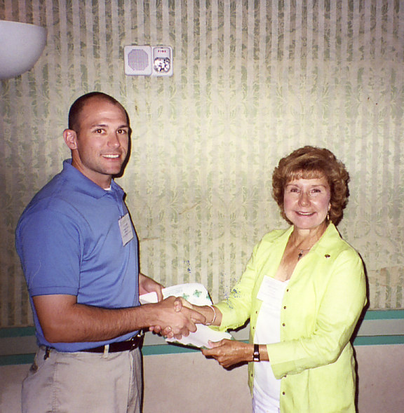 Geri Cashion with Jeff Hertz, 1st-prize-winner of the  FES 2006 MS-level student paper contest