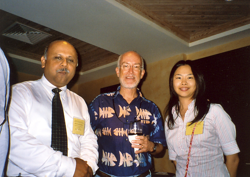 Muhammad Haseeb, Steve Lapoiinte, and Wai-Han Chan at mixer