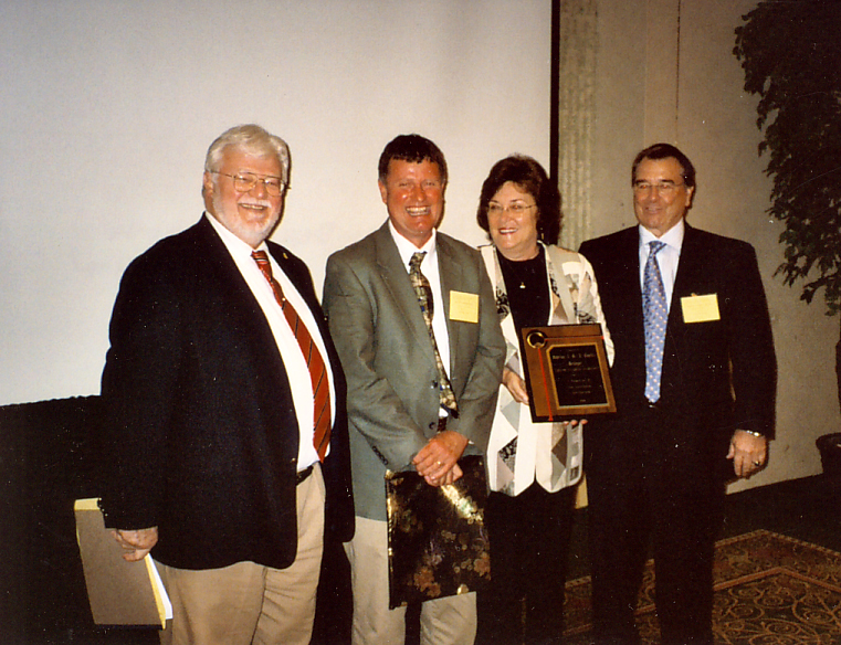Freddie Johnson (left) and Joe Funderburk w/ Pioneer Lecture Honorees, Madeline and David Mellinger