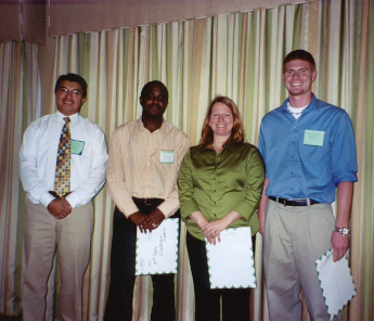Marco Toapanta with winners of the FES 2005 MS-level student paper contest (left to right):